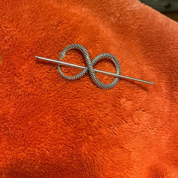 Snake Serpent Gothic Punk Metal Hairpin Hair Clip for Women Hair Silver & Black - Picture 2 of 7